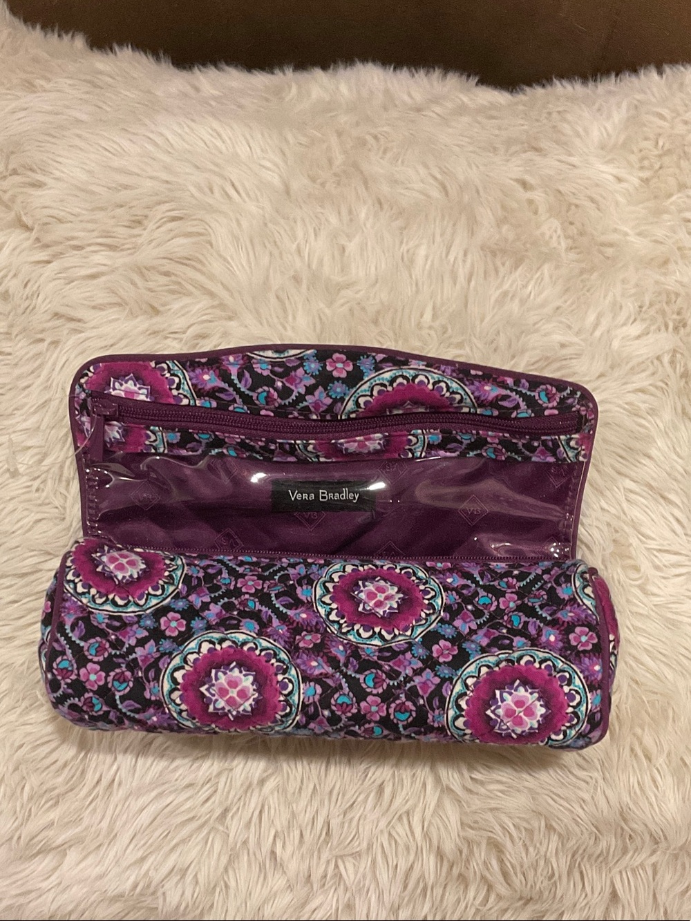 Vera Bradley Lilac Medallion Small Pencil or Cosmetic Case